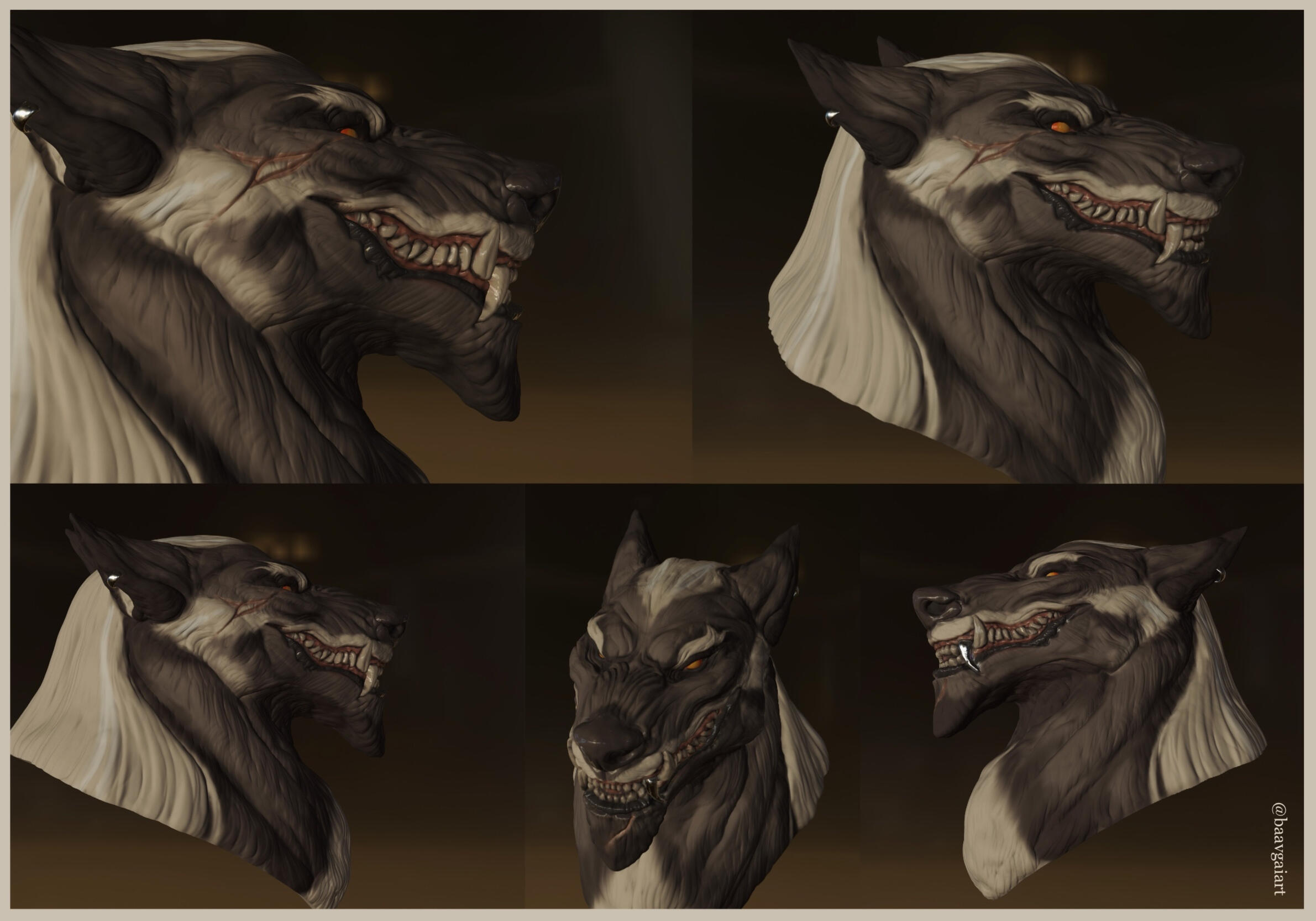 Worgen form 3D sculpt - Art by me
